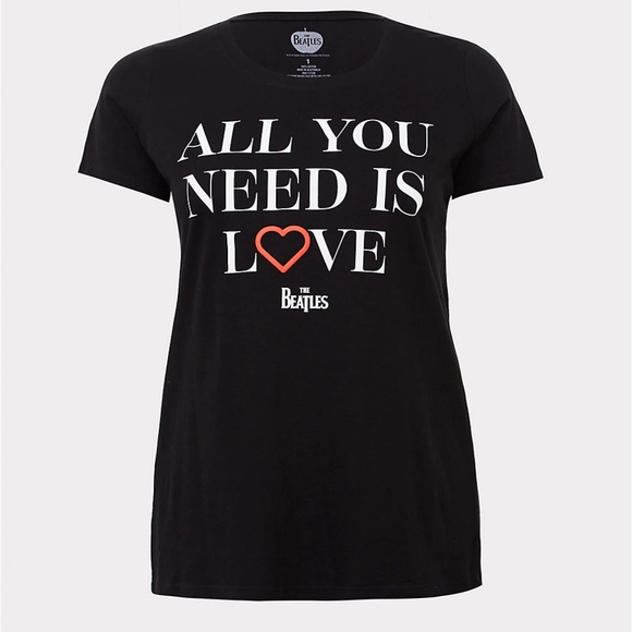 torrid Tops - Torrid 1X XL T-Shirt Top Beatles All You Need Love